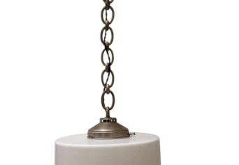 Art Deco Pendant Lamp with Original Milk Glass Shade, 1930s